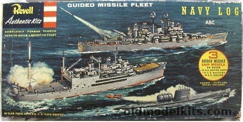 Revell Guided Missile Fleet Set ABC Navy Log Gift Set USS Norton Sound / USS Nautilus Submarine / USS Boston - 'S' Issue, G333-495 plastic model kit